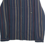VANS Mens Blue & Maroon Striped Cotton Blend Shirt XL Casual Long Sleeve Button