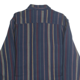 VANS Mens Blue & Maroon Striped Cotton Blend Shirt XL Casual Long Sleeve Button