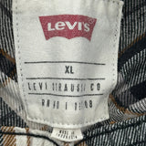 Levis Checked Flannel Shirt - XL Black Cotton