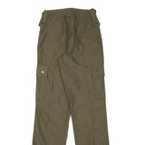 Womens Cotton Blend Regular Fit Khaki Cargo Trousers W24 L31 Utility Style