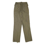 Womens Cotton Blend Regular Fit Khaki Cargo Trousers W24 L31 Utility Style