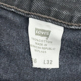 Levis Jeans - 36W 32L Black Cotton