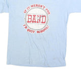 SPORTSWEAR Mens Light Blue Band Graphic T-Shirt XL Short Sleeve Crew Neck Casual