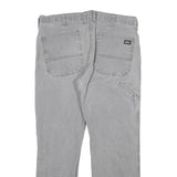 DICKIES Mens Regular Fit Grey Denim Jeans W32 L27 Workwear Straight Cotton Blend