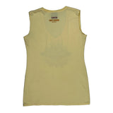 Harley Davidson Graphic Tank Top - Large Yellow Cotton