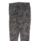 FSBN Mens Cotton Blend Camouflage Slim Cargo Drawstring Trousers W30 L27