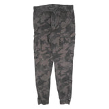 FSBN Mens Cotton Blend Camouflage Slim Cargo Drawstring Trousers W30 L27