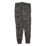 FSBN Mens Cotton Blend Camouflage Slim Cargo Drawstring Trousers W30 L27