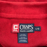 Chaps Ralph Lauren Polo Shirt - Large Red Cotton