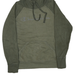 CHAMPION Mens Green Cotton Blend Pullover Hoodie M Logo Sweatshirt