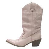 EVERY Womens Cowboy Boots Leather Pink UK 6 Western Style Chunky Heel