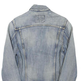 LEVI'S Mens Blue Denim Jacket S Cotton Blend Button Classic Fit Casual