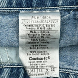Dungaree Fit Carhartt Double Knee Carpenter Jeans - 32W 32L Blue Cotton