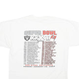 JERZEES Mens White Super Bowl XXXVII Graphic T-Shirt XL Short Sleeve Crew Neck