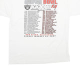 JERZEES Mens White Super Bowl XXXVII Graphic T-Shirt XL Short Sleeve Crew Neck