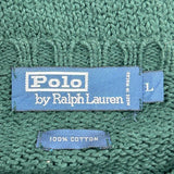 Polo By Ralph Lauren Sweater - Large Green Cotton