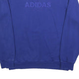 ADIDAS Mens Blue Sweatshirt Crew Neck S Cotton Blend Pullover Casual