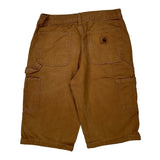 Carhartt Double Knee Carpenter Shorts - 30W 12L Brown Cotton