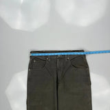 Wrangler Carpenter Trousers - 34W 30L Green Cotton