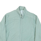 SIERRA Mens Green Cotton Blend Zip Jacket L Casual Lightweight Classic Fit