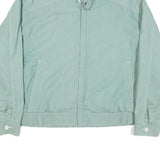 SIERRA Mens Green Cotton Blend Zip Jacket L Casual Lightweight Classic Fit