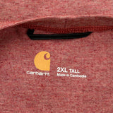 Carhartt Long Sleeve T-Shirt - 2XL Red Polyester