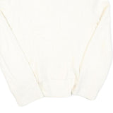 JULIAN KEEN Womens White Cream Button Jacket M Cotton Blend Tailored