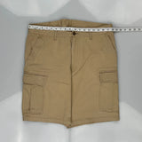 White Tab Levis Cargo Shorts - 36W 10L Beige Cotton