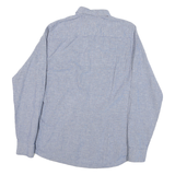 TOMMY HILFIGER Mens Blue & White Check Shirt L Classic Cotton Blend Button Down