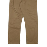 DOCKERS Mens Cotton Blend Slim Straight Beige Trousers W30 L26 Casual Smart