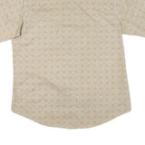 WRANGLER Mens Beige Pattern Shirt L Cotton Blend Short Sleeve Casual Button