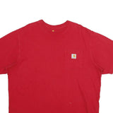 CARHARTT Mens Red Graphic T-Shirt XL Short Sleeve Crew Neck Pocket Logo