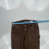 Carhartt Carpenter Trousers - 28W UK 8 Brown Cotton