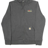 CARHARTT Mens Grey Grower Direct Full Zip Hoodie M Casual Workwear