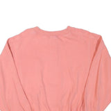 TOGETHER Womens Pink Pullover Sweatshirt M Button Neck Relaxed Fit Casual Style