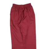 DON KENNY Womens Relaxed Red Polyester Trousers W25 L28 Elastic Waist Casual
