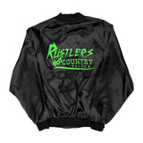 Made In USA Mak Lein Varsity Jacket - XL Black Nylon