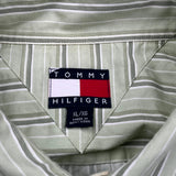 Tommy Hilfiger Striped Shirt - XL Green Cotton