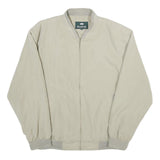 KINGFIELD Mens Beige Zip Up Polyester Bomber Jacket XL Woven Casual Outerwear