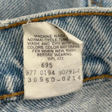 550 Orange Tab Levis Denim Shorts - 32W 10L Light Wash Cotton