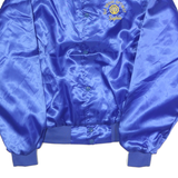 WESTARK Mens Blue Nylon Button Jacket L Plain Optimist Embroidered