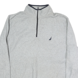 NAUTICA Mens Grey Pullover Plain Crew Neck Basic Knit 2XL Polyester Jumper