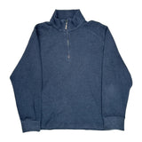 Calvin Klein 1/4 Zip - Large Blue Cotton