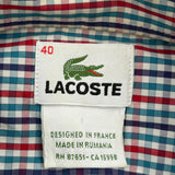 Lacoste Checked Shirt - Medium Multicoloured Cotton
