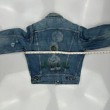 Made In USA Lee Graphic Denim Jacket - Medium Blue Denim