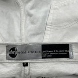 Levis Denim Shorts - 28W UK 8 White Cotton