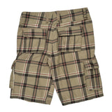 Guess Checked Cargo Shorts - 34W 11L Beige Cotton