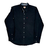 Levis Slim Fit Shirt - XL Black Cotton
