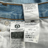 501 Levis Jeans - 33W 26L Light Wash Cotton