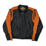 An American Legend Harley Davidson Graphic Bomber Jacket - Large Black Nylon